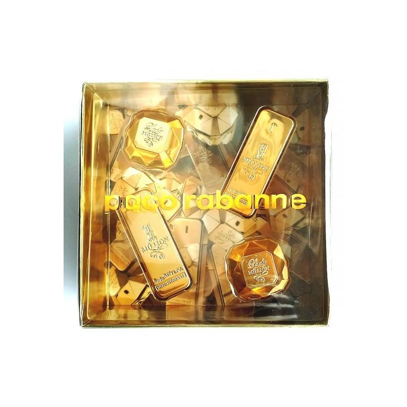 Set de mini parfum Paco Rabanne Lady Million & 1 Million