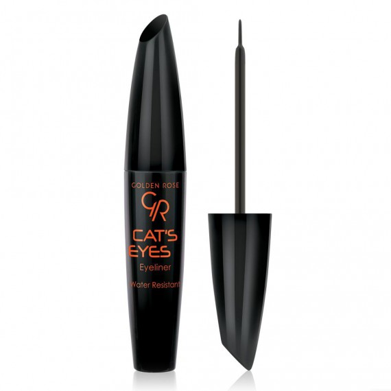 Golden Rose Cat's Eyes Liner Crema de ochi rezistenta la apa cu o pensula moale pentru aplicare precisa