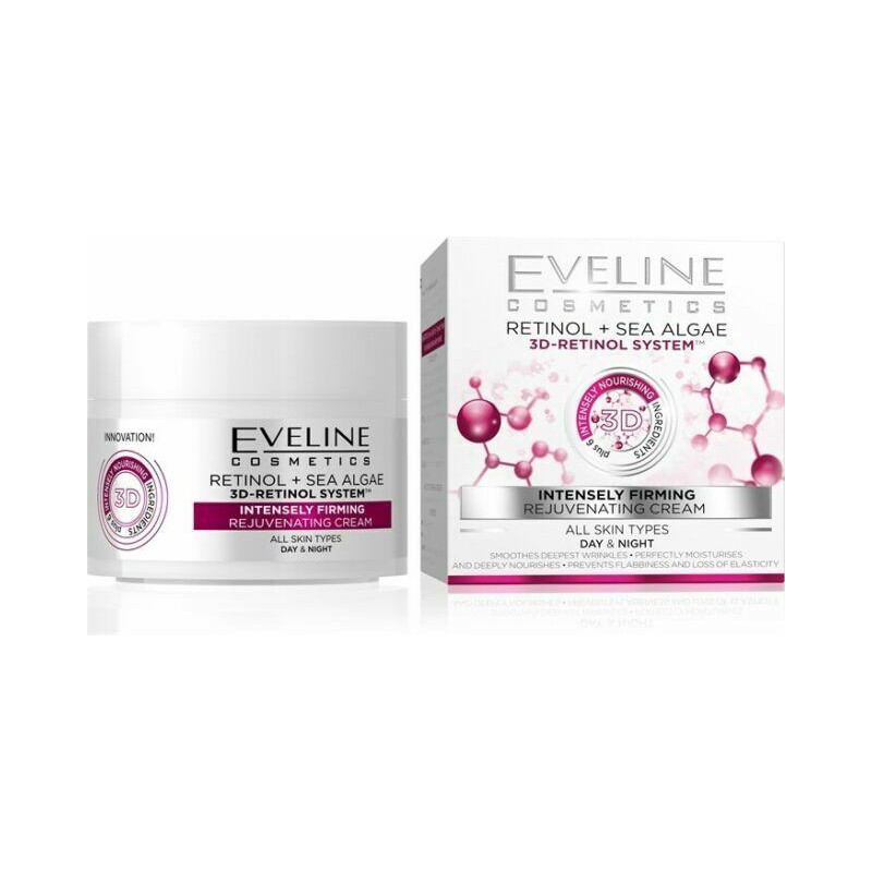 Eveline Retinol + Sea Algae Intensely Ferming Cream intens, Volum 50 ml