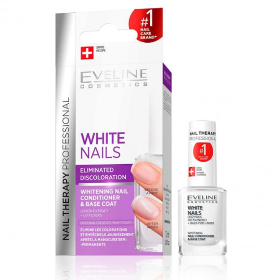 Eveline White Nails Base de albire pentru unghii Balsam și strat de bază - Image 1
