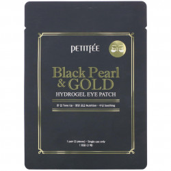 Petitfee Black Pearl & Gold Hydrogel Eye Patch (2 buc) Black Pearl & Gold Hydrogel Eye Patch - Image 1