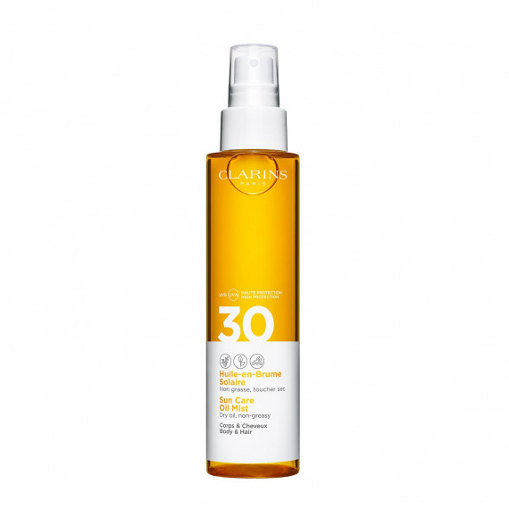 Clarins Sun Care Oil Mist SPF 30 Ulei-spray de protecție solară pentru corp și păr fără ambalaj - Image 1