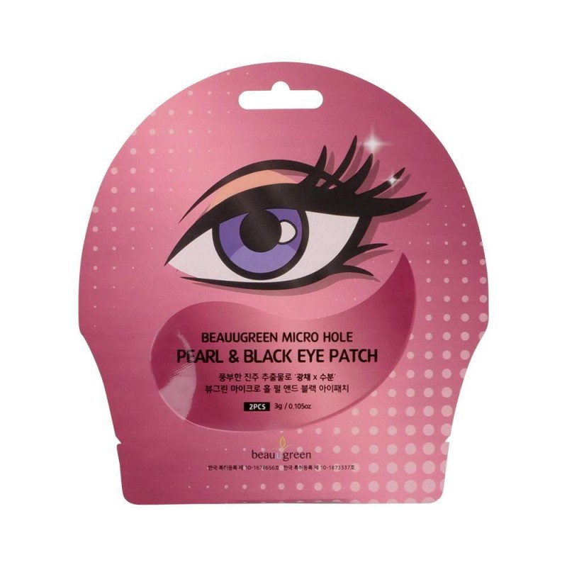 Beauugreen Micro Hole Pearl and black Eye Patch plasturi pentru ochi cu extract de perla si trufa neagra