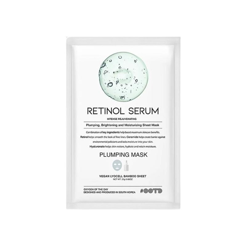 OOTD Retinol Serum Plumping Mask Mască de față revitalizantă cu palmitat de retinil