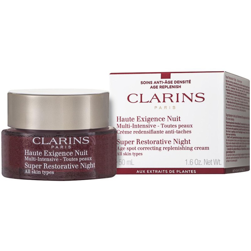 Clarins Super Restorative Night Cream Cremă antirid de noapte, cu efect de lifting, pentru toate tipurile de piele Volum 50 ml