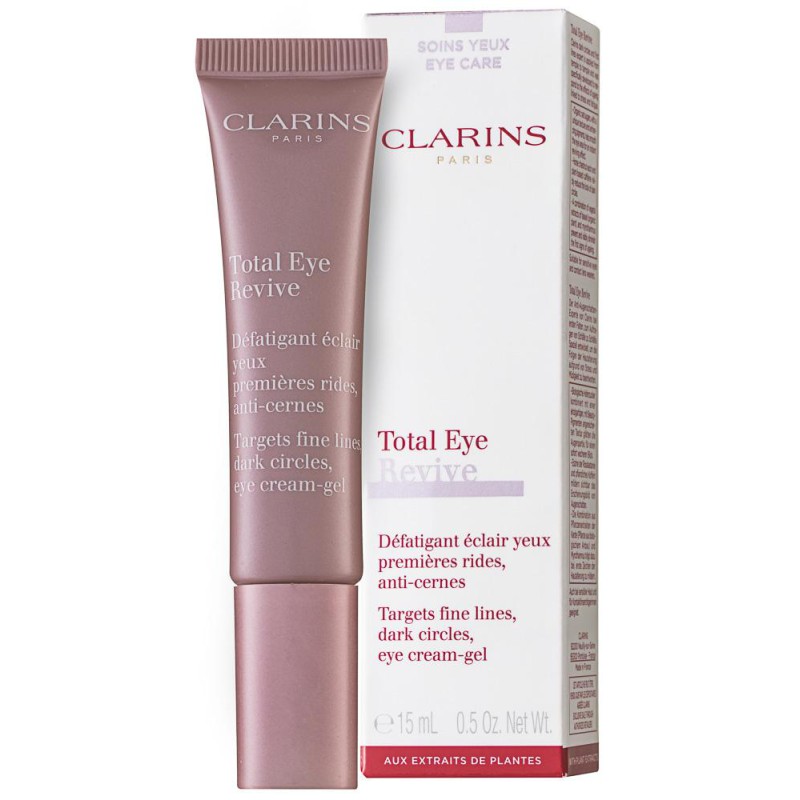 Clarins Total Eye Revive Gel-cremă pentru ochi împotriva liniilor fine și a semnelor de oboseală Volum 15 ml
