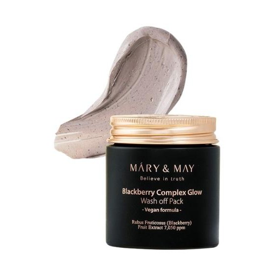 Mary & May Blackberry Complex Glow Wash Off Pack Oo mască de față revigorantă din argilă de mure