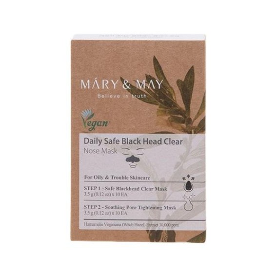 Mary & May Daily Safe Black head Clear Nose Mask Mască pentru nas în două etape