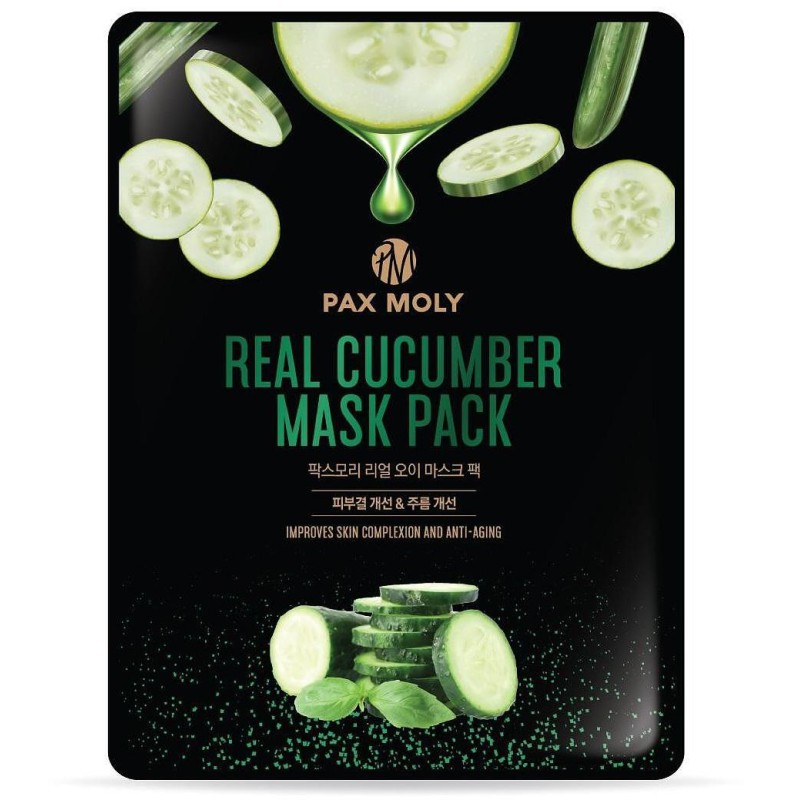 PaxMoly Real Cucumber Mask Pack Mască de față cu castraveți