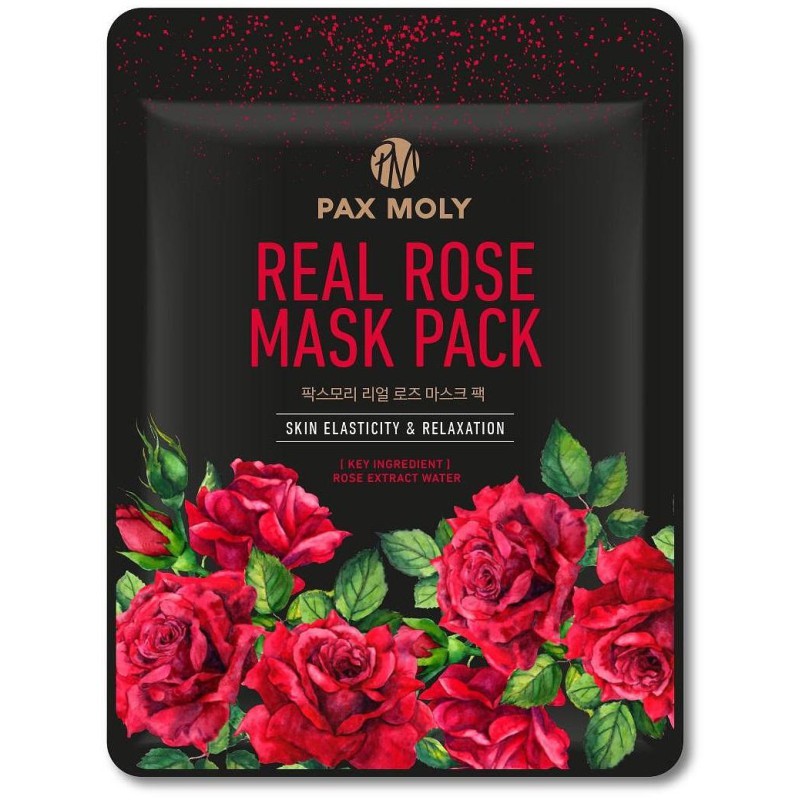 PaxMoly Real Rose Mask Pack Mască de față cu trandafir, Volum 25 ml