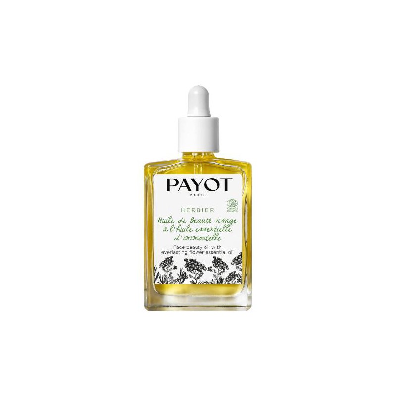 Payot Herbier Organic Face Beauty Oil With Everlasting Flower Essential Oil Ulei de față cu ulei esențial de Helichrysum