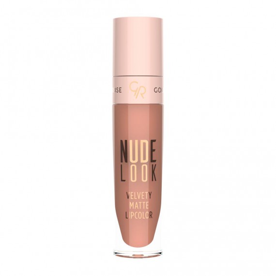 Ruj lichid Golden Rose Nude Look Velvety Matte cu efect mat