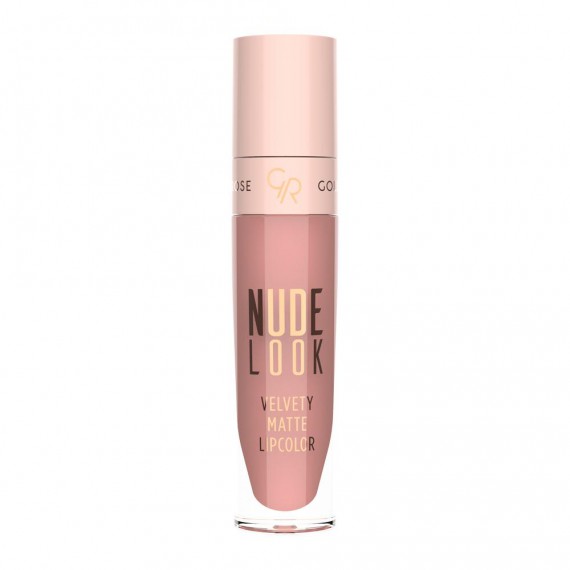 Ruj lichid Golden Rose Nude Look Velvety Matte cu efect mat