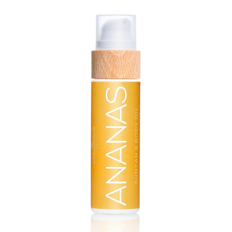 Cocosolis Ananas Suntan & Body Oil Ulei organic pentru bronzare rapidă, saturată, hidratată și strălucitoare Volum 110 ml