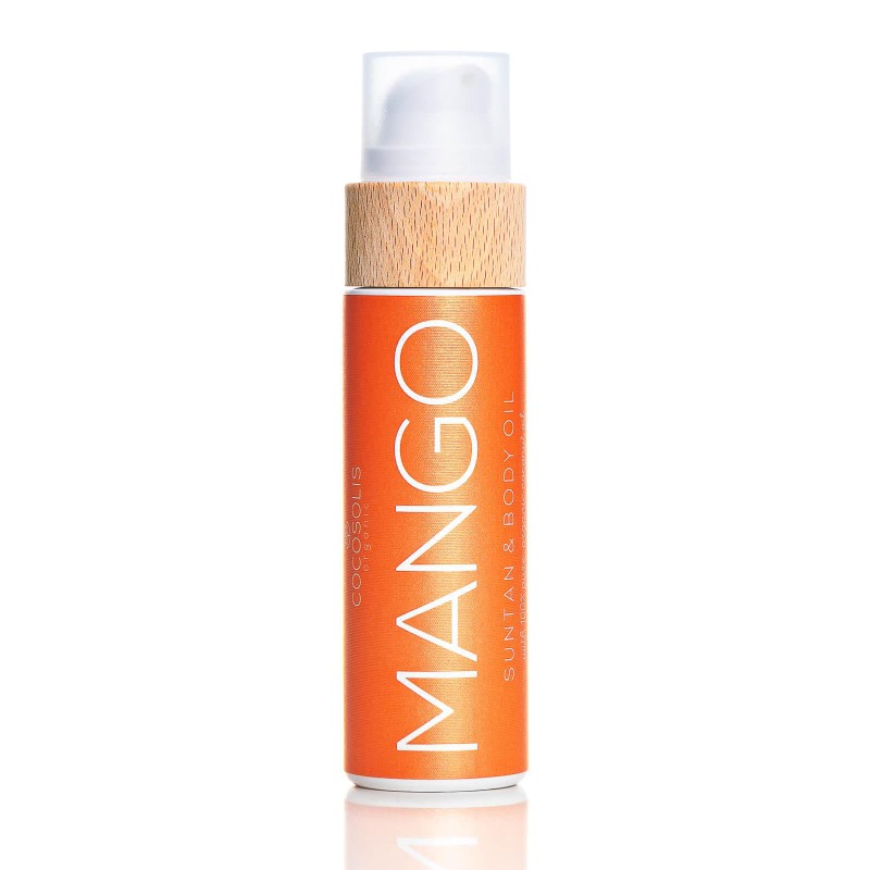 Cocosolis Mango Tanan & Body Oil Ulei organic pentru bronzare rapidă, saturată, hidratată și strălucitoare Volum 110 ml