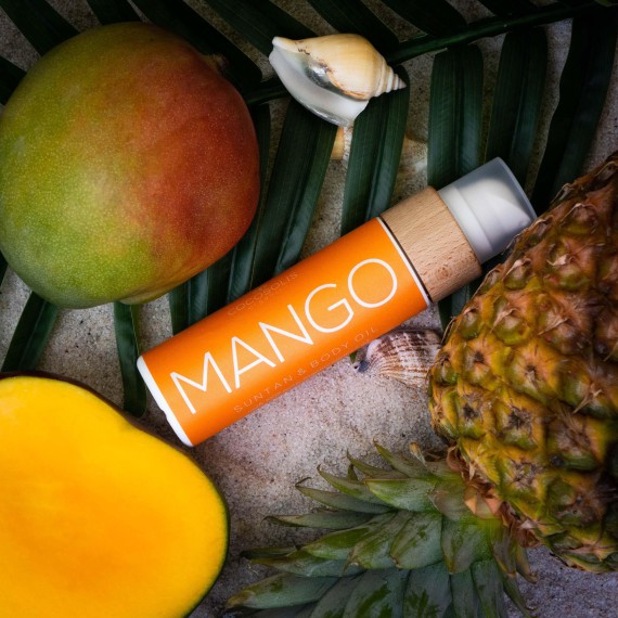 Cocosolis Mango Tanan & Body Oil Ulei organic pentru bronzare rapidă, saturată, hidratată și strălucitoare