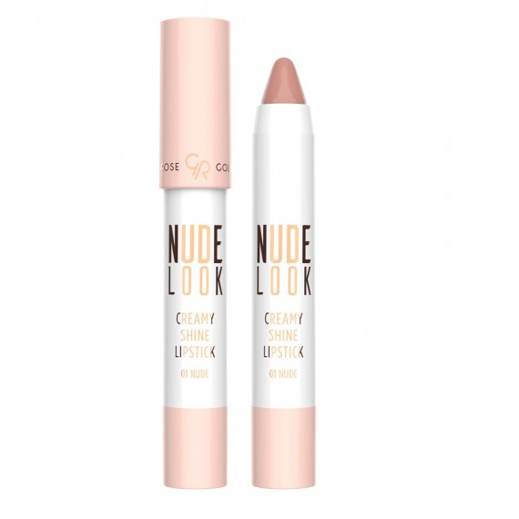 Ruj Golden Rose Nude Look Creamy Shine cu efect de strălucire