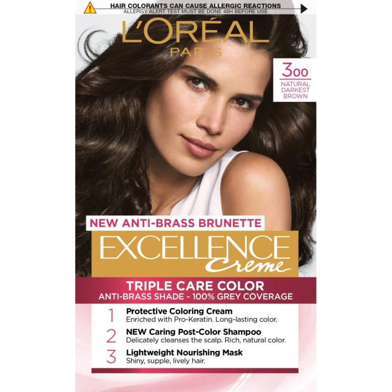 L\'Oréal EXCELLENCE 300 TRUE DARK BROWN, Volum 1 bucata