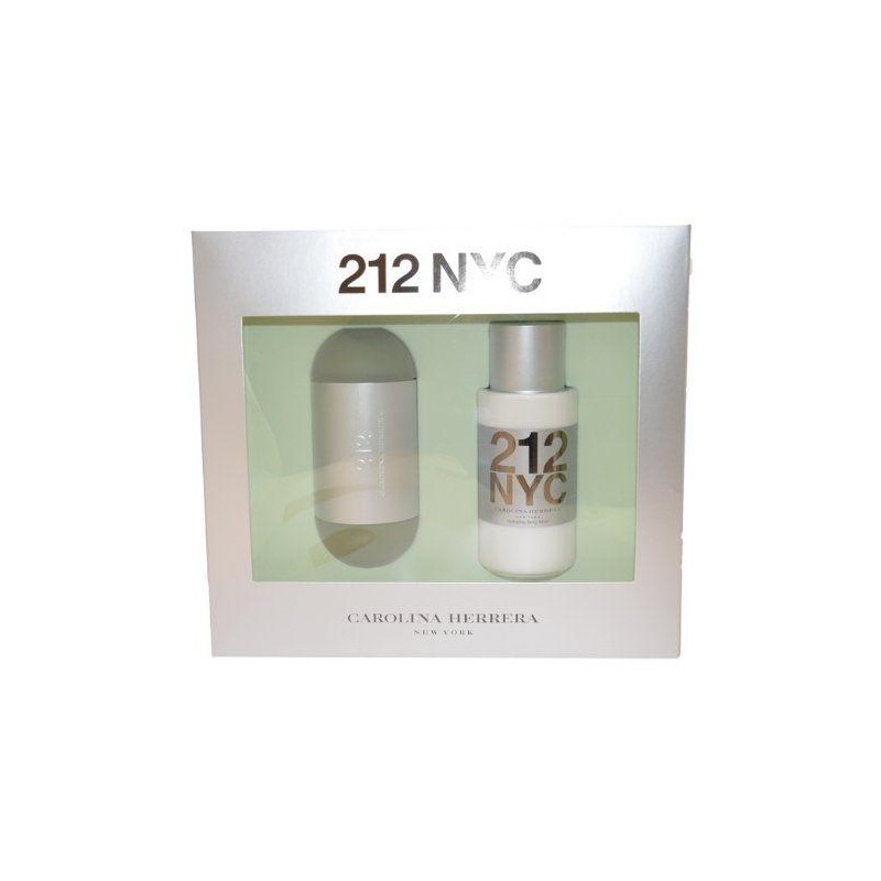 Carolina Herrera 212 Set cadou pentru femei, Volum EDT 100 ml + 100 ml loțiune de corp + EDT 10 ml