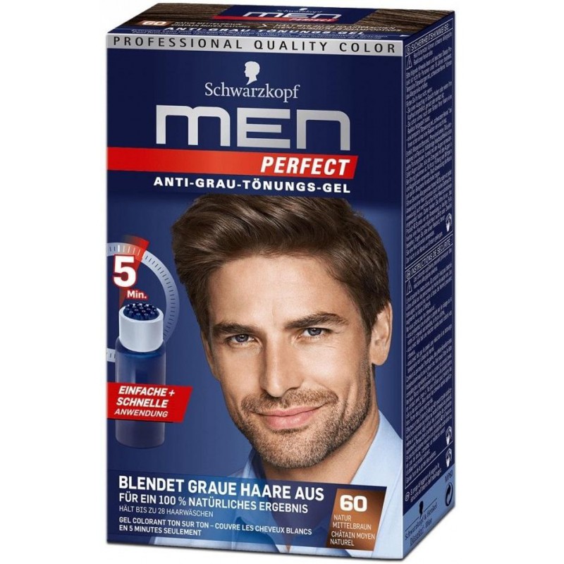 Vopsea de păr Schwarzkopf Men Ultimate Anti-Grey Gel cu aplicator