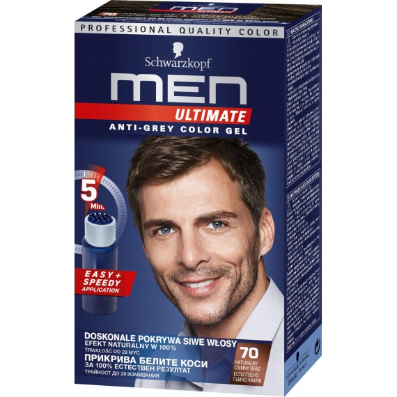 Vopsea de păr Schwarzkopf Men Ultimate Anti-Grey Gel cu aplicator