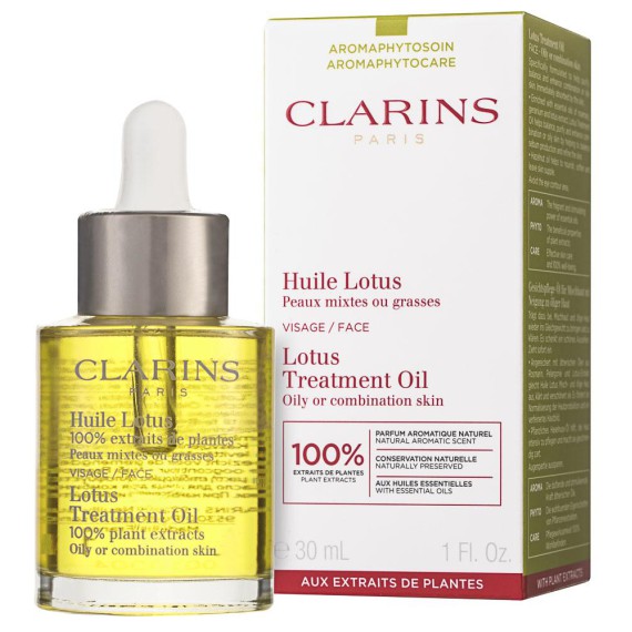 Clarins Lotus Face Treatment Oil for Oily and Combination Skin Ulei hrănitor pentru față