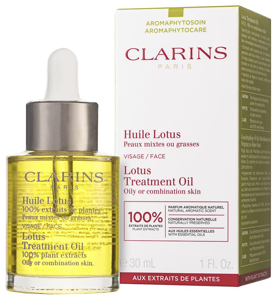 Clarins Lotus Face Treatment Oil for Oily and Combination Skin Ulei hrănitor pentru față
