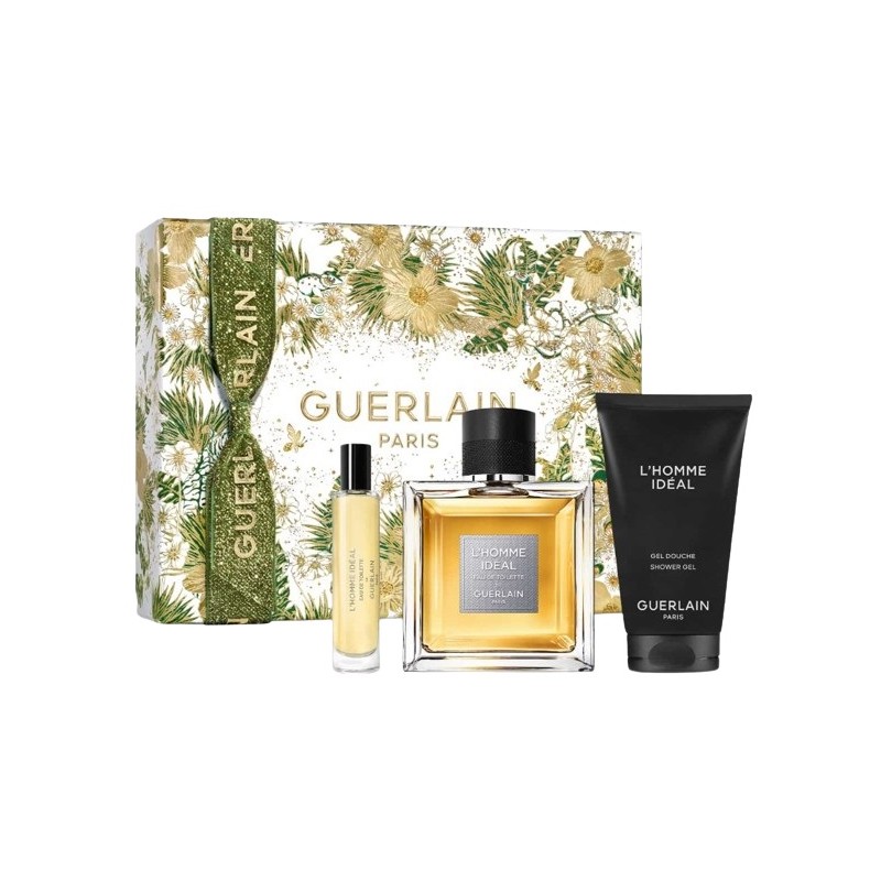 Guerlain L`homme Ideal Set cadou pentru bărbați Volum EDT 100 ml + EDT 10 ml + 75 ml gel de duș