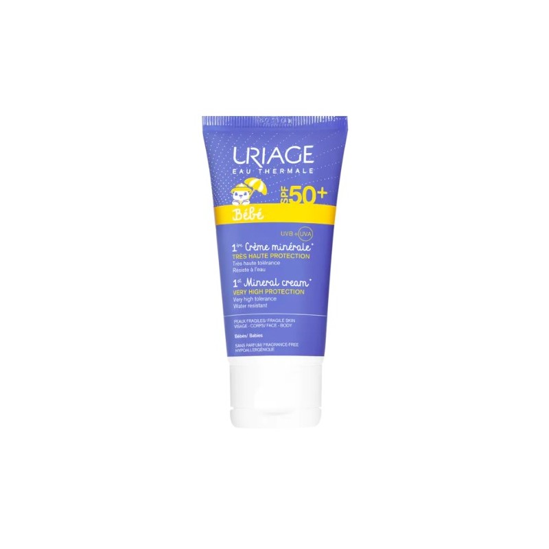 Uriage Bebe 1er Creme Minerale Crema solara minerala pentru bebelusi si copii SPF50+