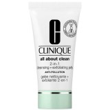 Clinique All About Clean 2 In 1 Cleansing + Exfoliating Jelly Gel de față spălat