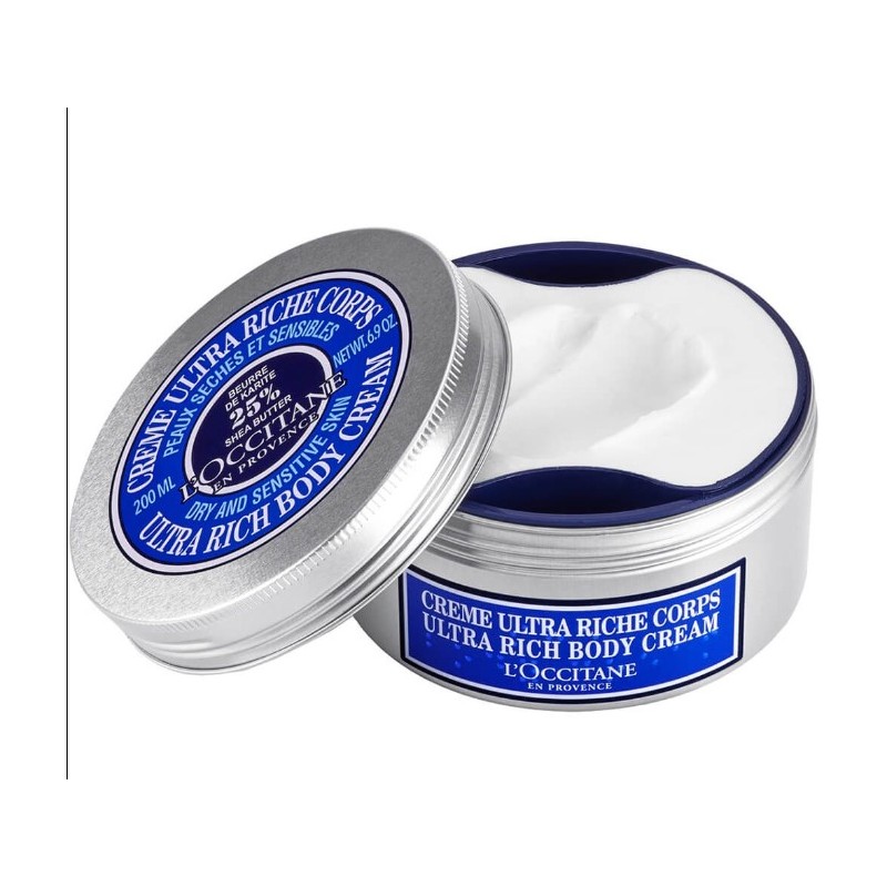 L'Occitane Ultra Rich Body Cream Cremă de corp foarte hrănitoare cu unt de shea fără ambalaj