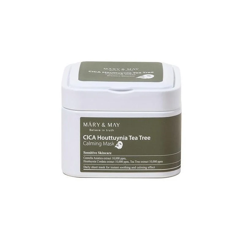 Mary and May Cica Houttuynia Tea Tree Calming Mask cu Centella asiatică, Houttuynia și Tea Tree