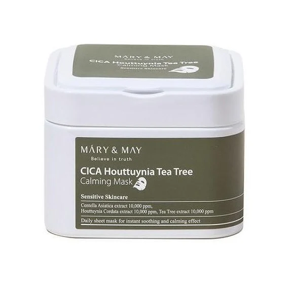 Mary and May Cica Houttuynia Tea Tree Calming Mask cu Centella asiatică, Houttuynia și Tea Tree