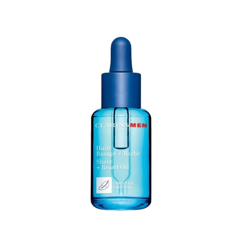 Clarins Men Shave and Beard Oil ulei pentru bărbierit și pentru îngrijirea bărbii 30 ml pentru bărbați Volum 30 ml
