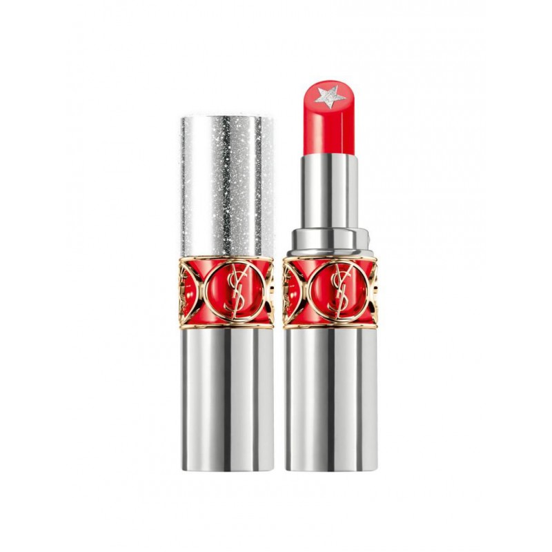 Ruj YSL Rouge Volupté Rock'n Shine 6 Orange Speaker cu o strălucire radiantă