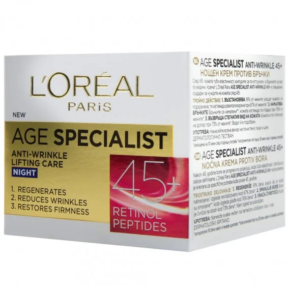 L'oreal Paris Age Specialist Anti-Wrinkle 45+ Cremă de noapte
