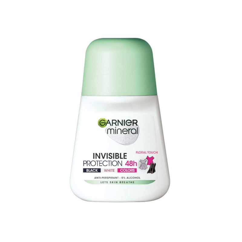 Garnier Deo Mineral Invisible Black & White & Colors Floral Touch Roll-on pentru Femei