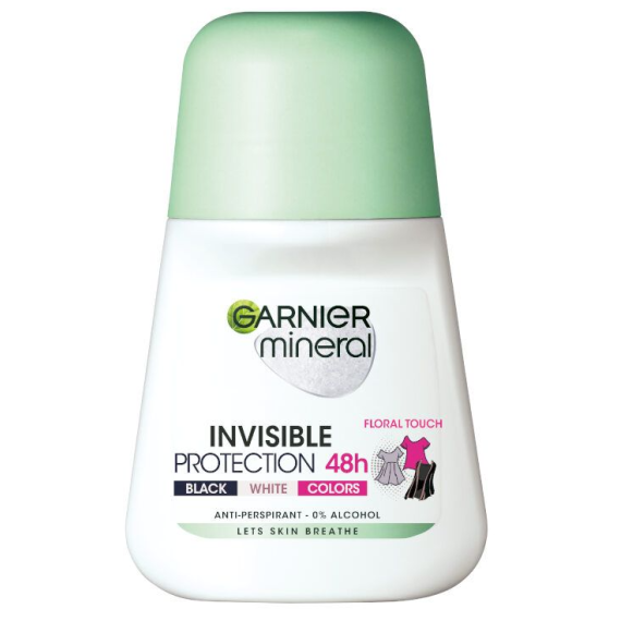 Garnier Deo Mineral Invisible Black & White & Colors Floral Touch Roll-on pentru Femei