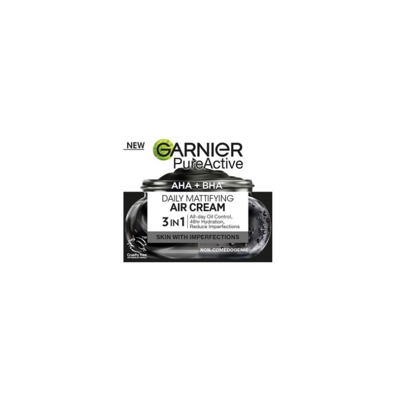 Garnier Pure Active Charcoal Air Cremă matifiantă împotriva imperfecțiunilor