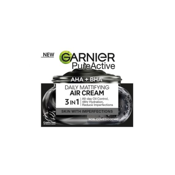 Garnier Pure Active Charcoal Air Cremă matifiantă împotriva imperfecțiunilor