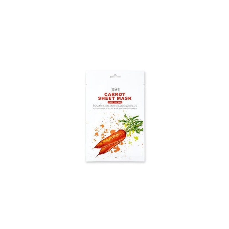 Tenzero Carrot Sheet Mask Mască de față cu extract de morcov