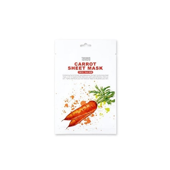 Tenzero Carrot Sheet Mask Mască de față cu extract de morcov