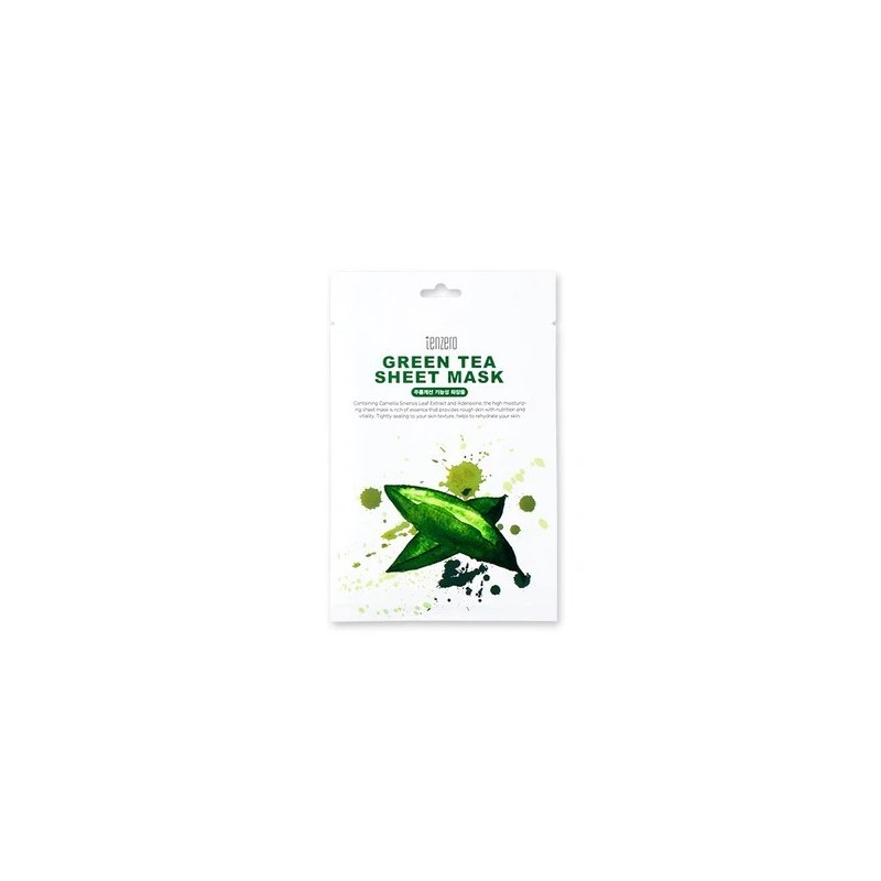 Tenzero Green Tea Sheet Mask Mască de față cu extract de ceai verde