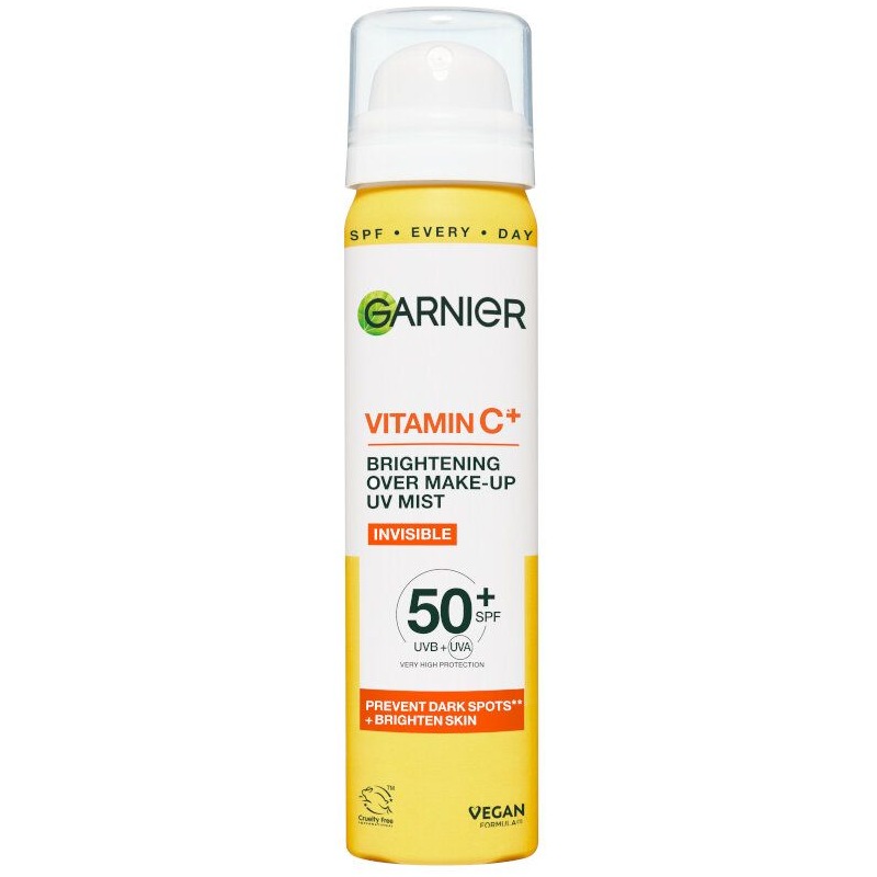Garnier Skin Naturals Vitamina C Spray pentru față peste machiaj UV Mist SPF 50+