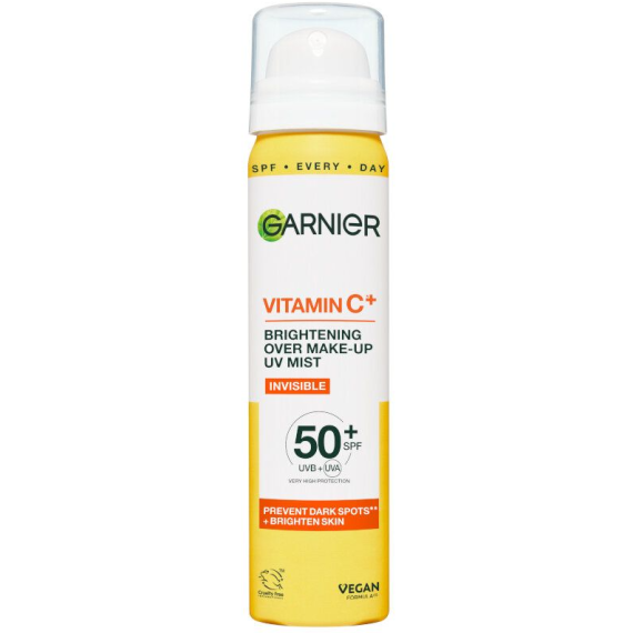 Garnier Skin Naturals Vitamina C Spray pentru față peste machiaj UV Mist SPF 50+