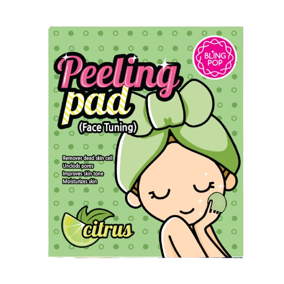 Blingpop Citrus Face Tuning Peeling Pad Tampon de peeling pentru curatarea fetei cu citrice