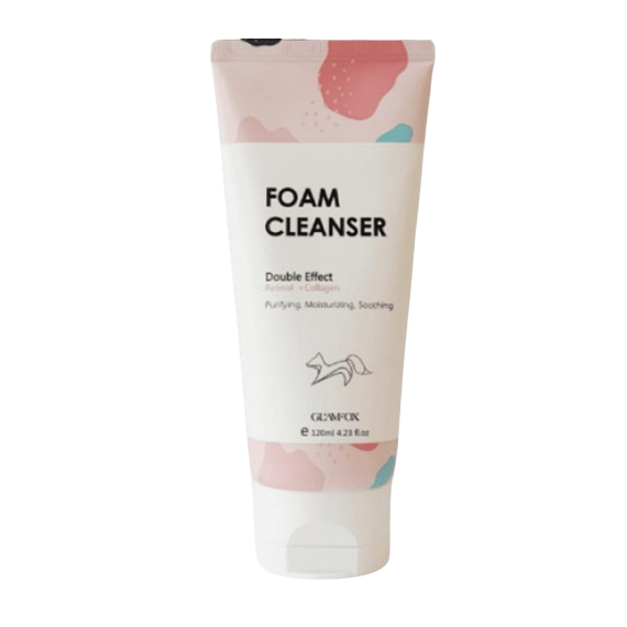 Glamfox Double Effect Foam Cleanser Retinol + Collagen Spumă pentru curățarea feței