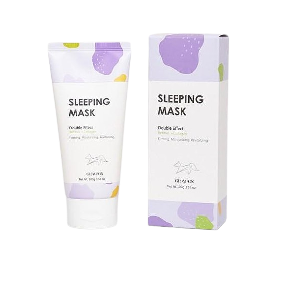 Glamfox Double Effect Sleeping Mask Retinol + Collagen Mască de somn cu retinol și colagen