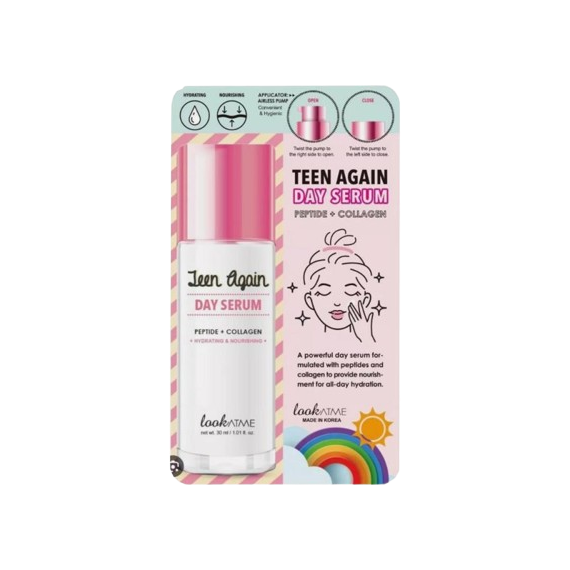lookATME Teen Again Day Serum Peptide + Collagen Ser zilnic de față