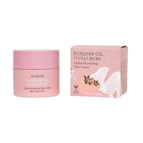 Glamfox Rosehip Oil Hyaluron Hydra Nourishing Face Cream Cremă hrănitoare de față
